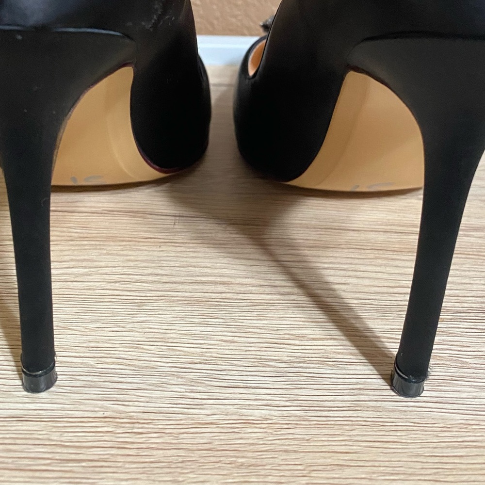 EKS Kricoa Satin High Heel Pumps Black 8 - Picture 10 of 16
